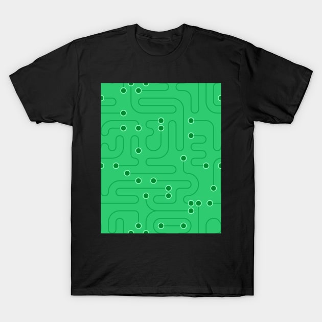 Green Circuitry T-Shirt by DigitalShards